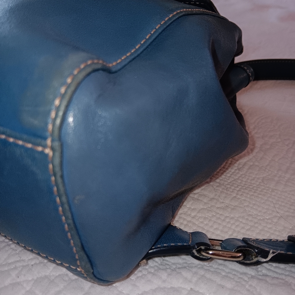 Coach Navy Leather Backpack - Picture 9 of 14